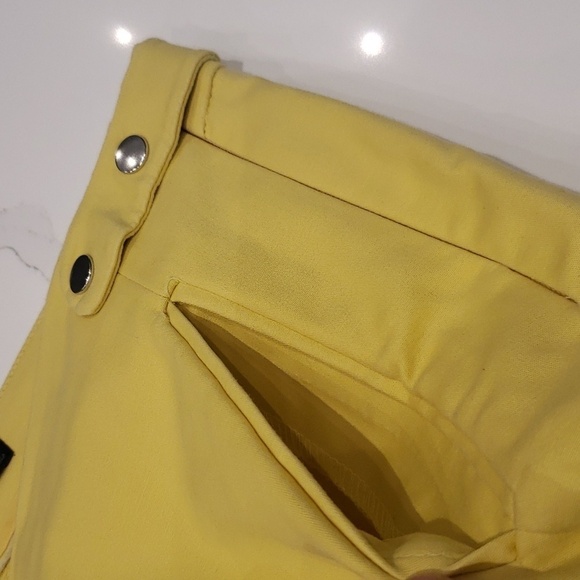 Zara Basic Yellow Slim Pants Side Pockets Women's Size 8 Summer - Picture 5 of 10